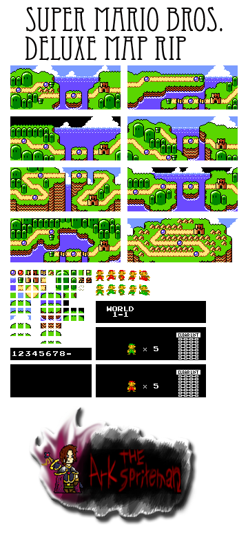 Super Mario Bros. Deluxe - Backgrounds - World Maps