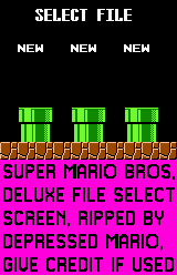 Super Mario Bros. Deluxe - Miscellaneous - File Select Screen
