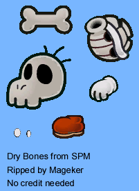 super paper mario enemy dry bones