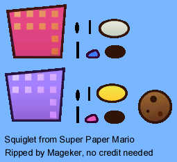 super paper mario enemy squiglet and squig