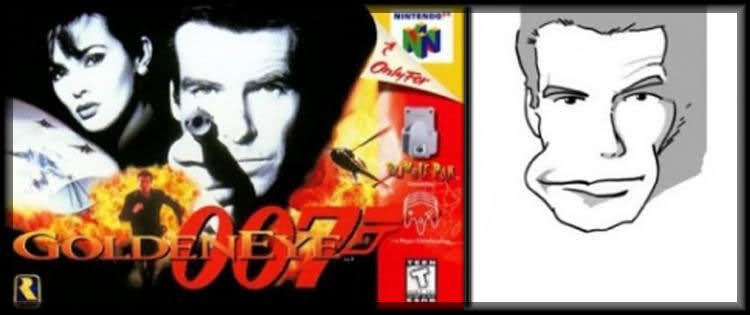 Goldeneye 007 box art big mouth can't unsee