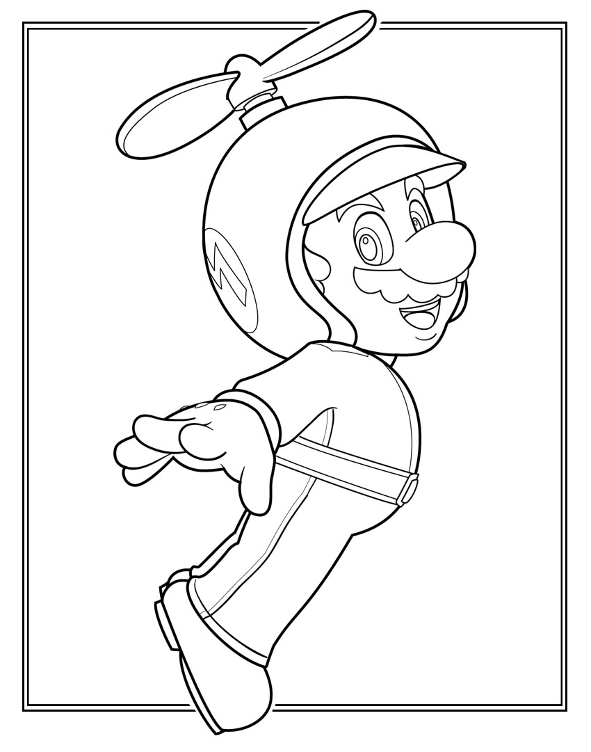 Coloring Sheets Mario Mario Coloring pages Black and white super Mario