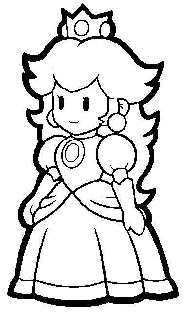 paper mario peach coloring pages - photo #1