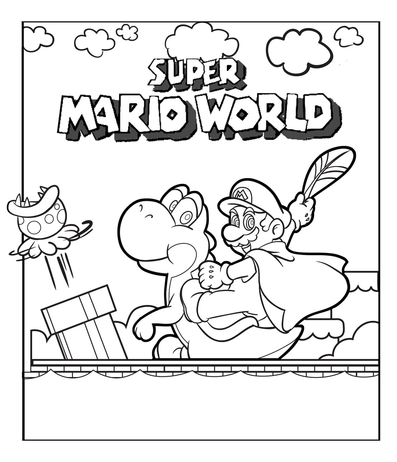 Printable Mario Coloring Pages