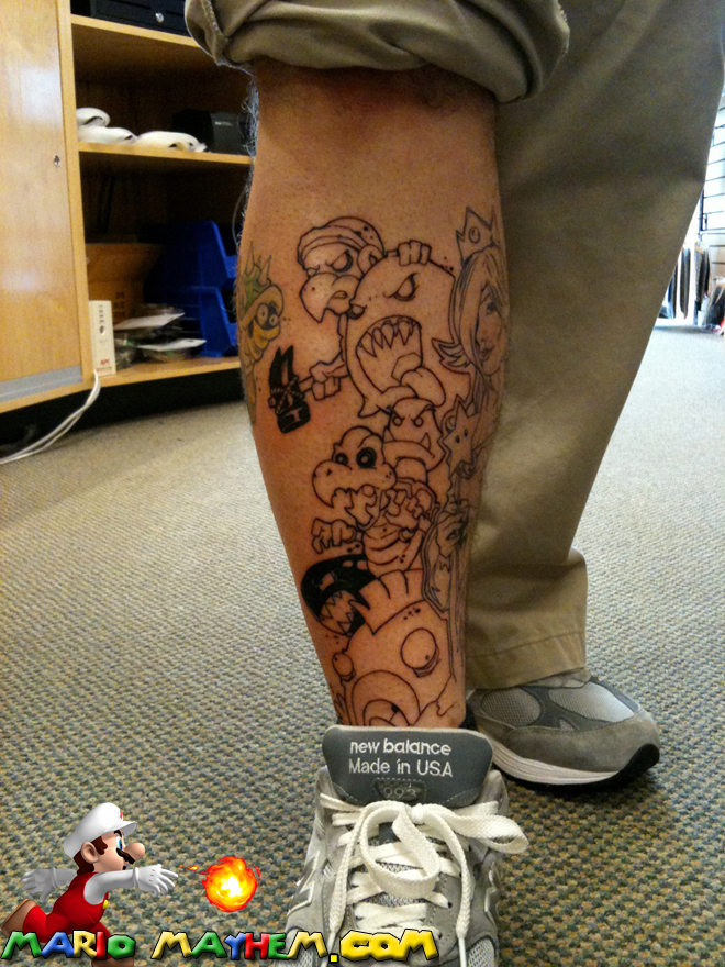 leg tattoos for men sleeves. Andrew has sent us in the progress of his Super Mario Bros 3 leg sleeve
