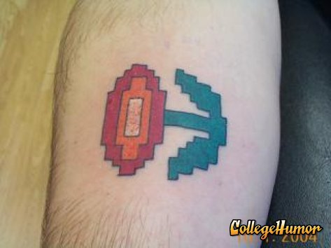 Fire Flower tattoo. Even powerups inspired people 