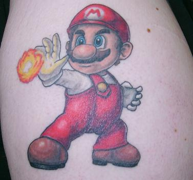 Fire Mario tattoo. Show the girls you are smoking hot ;P