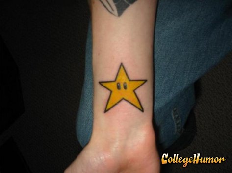 Star Tattoo On Leg