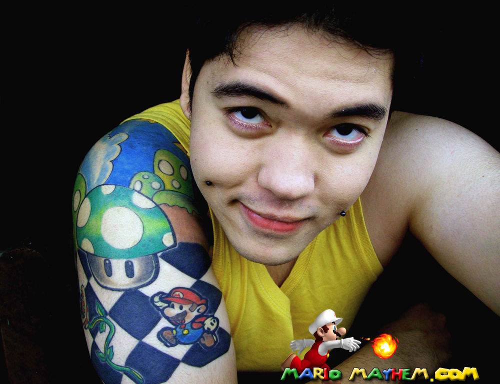 tattoo sleeve mario