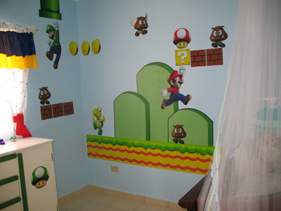 Mario Coloring on Mario Wall Stickers   Looking For Some Cool Mario Decorations