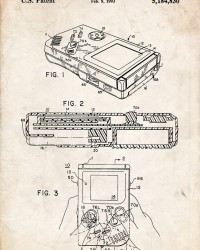 Nintendo Game Boy Patent Poster