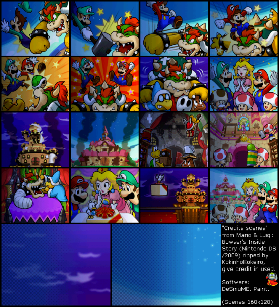 Mario and Luigi Bowsers Inside Story Misc credits scenes