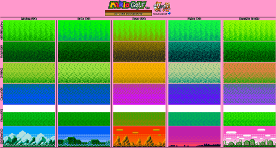 mario golf gbc 3d view background