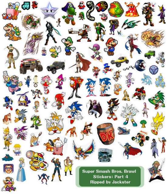 Super Smash Bros Brawl menus stickers 4