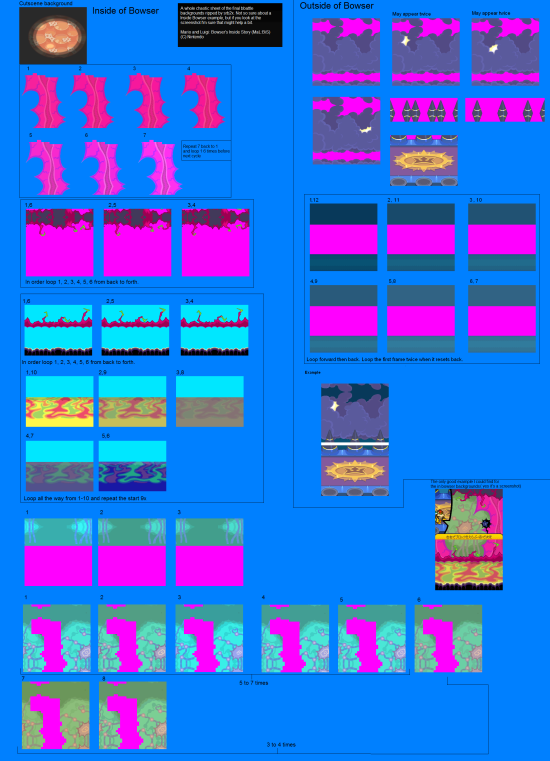 Mario and Luigi Bowsers Inside Story Battle Backgrounds Final Boss Backgrounds