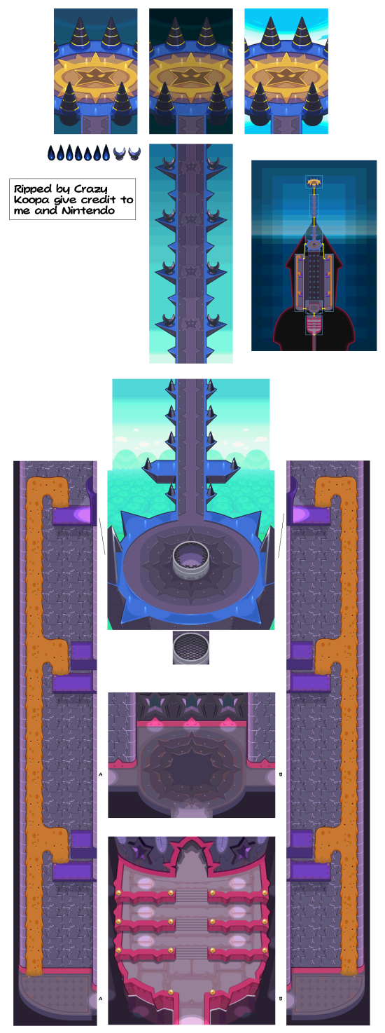 Mario and Luigi Bowsers Inside Story Overworld Backgrounds Fawfuls Castle 4th Floor