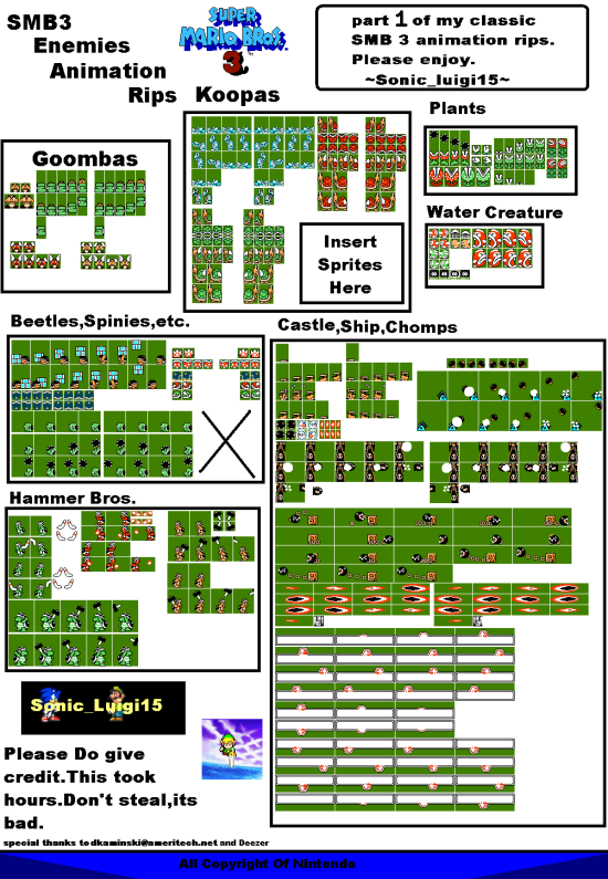 smb3 enemies sheet 2