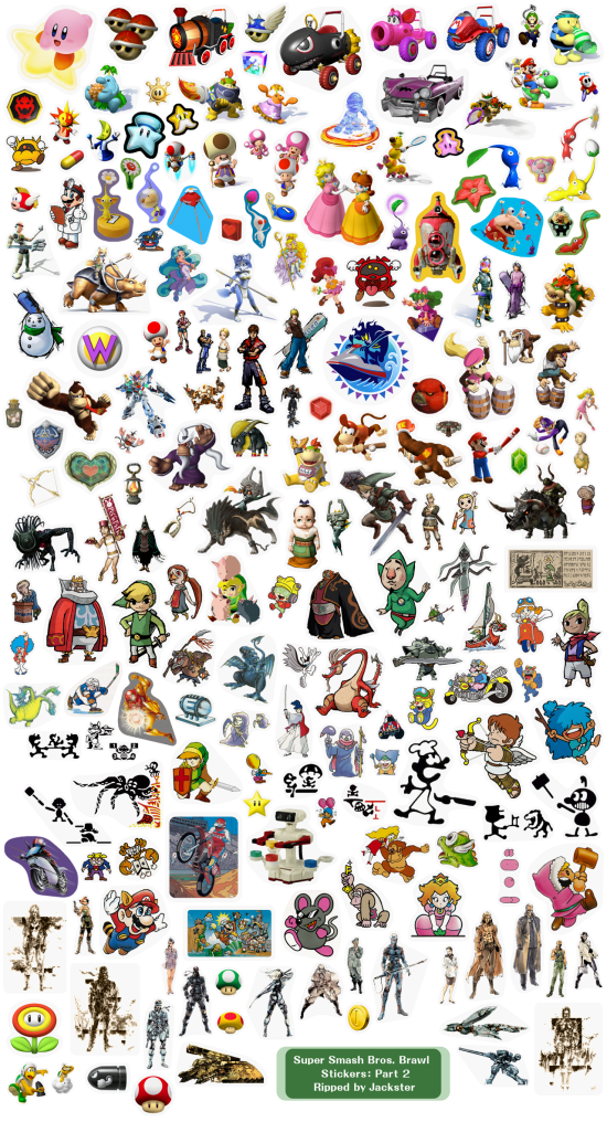 Super Smash Bros Brawl menus stickers 2