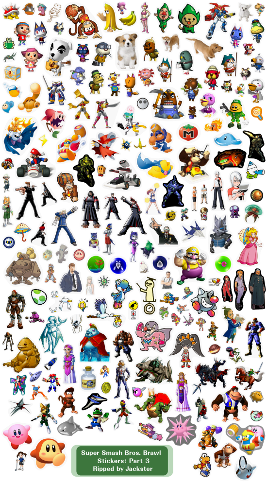 Super Smash Bros Brawl menus stickers 3