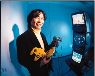 Shigeru Miyamoto with his most enduring creation: Mario - CHM Revolution