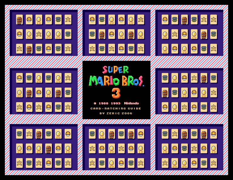 super mario bros 3 matching game