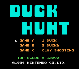 Duck Hunt Title Screen