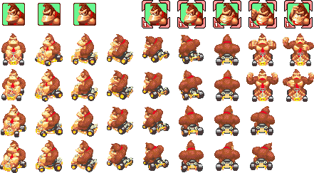 Mario Kart Super Circuit Sprites