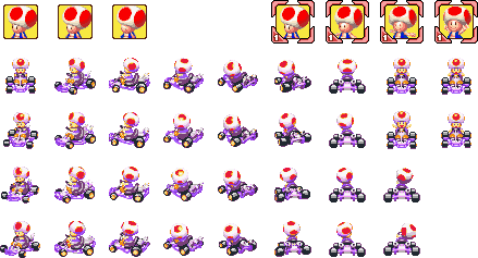 Mario Kart Super Circuit Sprites