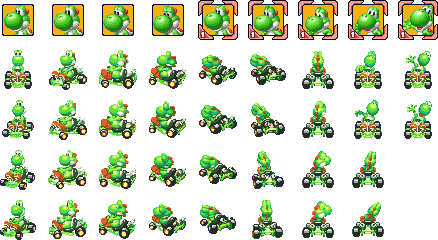 Mario Kart Super Circuit Sprites