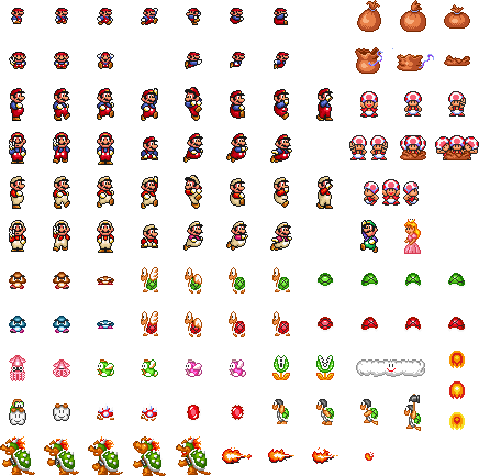 Super Mario Game Maker Sprites