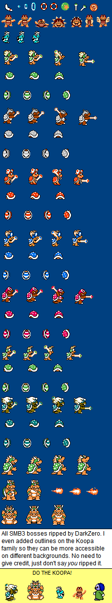 smb3 all boss sprites