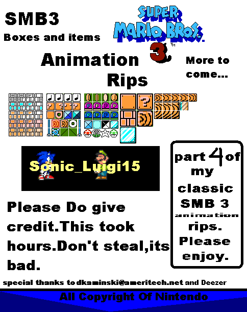 smb3 boxes items sprites