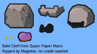 super paper mario enemy bald cleft