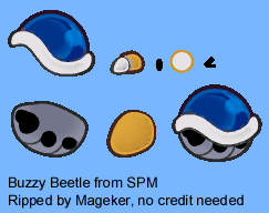 super paper mario enemy buzzy beetle