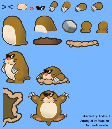 super paper mario enemy monty mole