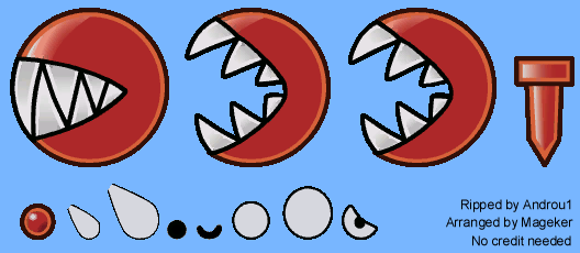 super paper mario enemy red chomp