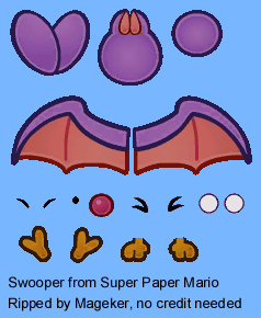 super paper mario enemy swooper