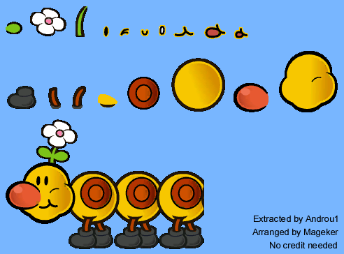 super paper mario enemy wiggler