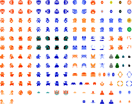 The Legend of Zelda Enemy Sprites