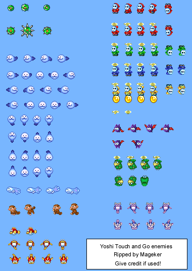 Yoshi Touch and Go Sprites