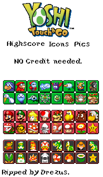 Yoshi Touch and Go Sprites