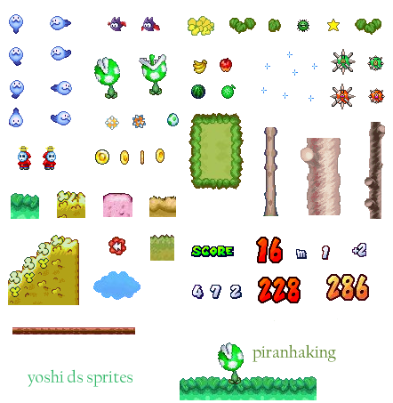 Yoshi Touch and Go Sprites