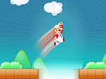 SMB fire Mario Jump over pit Wallpaper