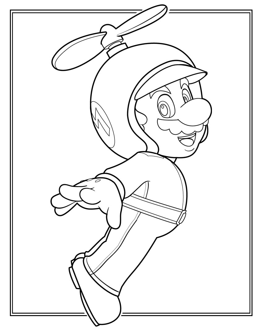 Mario Coloring pages   Black and white super Mario drawings for you to ...