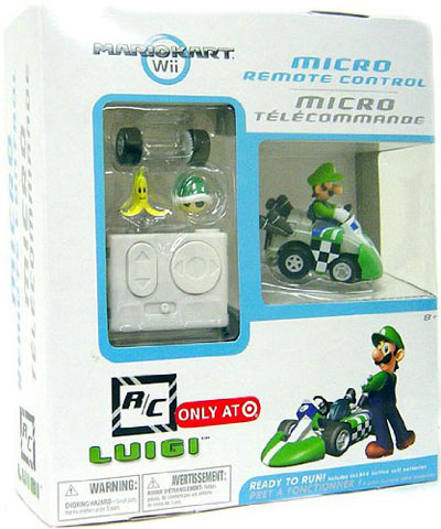 Micro Super Mario Kart Wii Remote Control Car Luigi