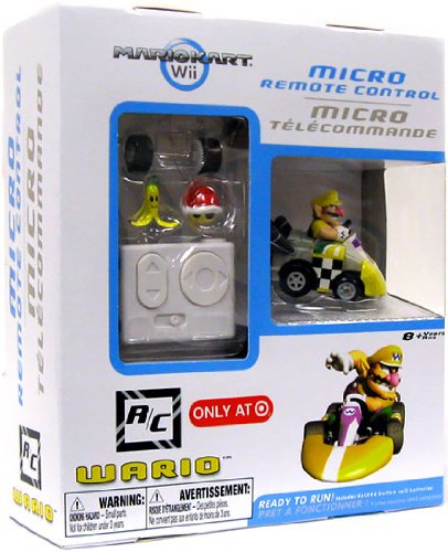 Micro Super Mario Kart Wii Remote Control Car Wario